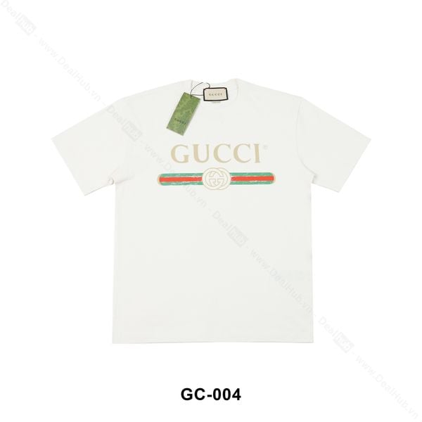  Gucci Fake Logo T-shirt Beige GC004 