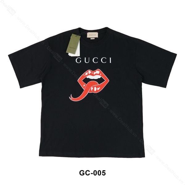  Gucci Mouth Print T-shirt Black GC005 