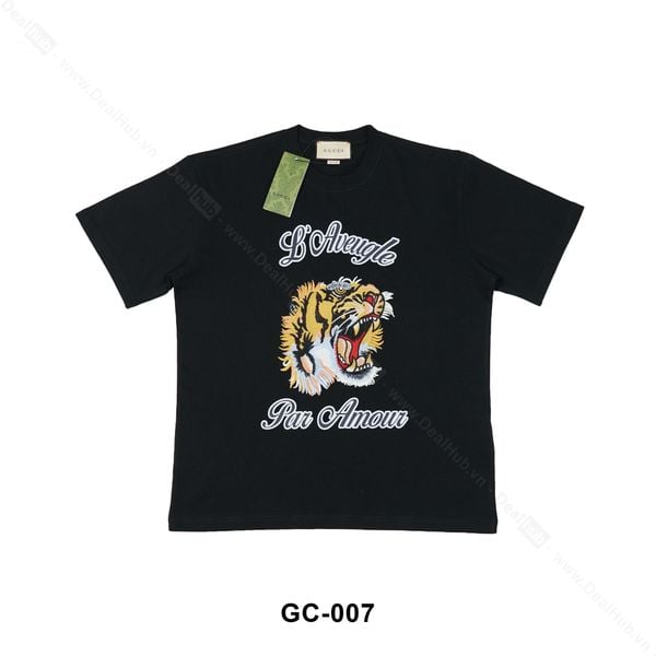  Gucci Angry Tiger T-shirt Black GC007 