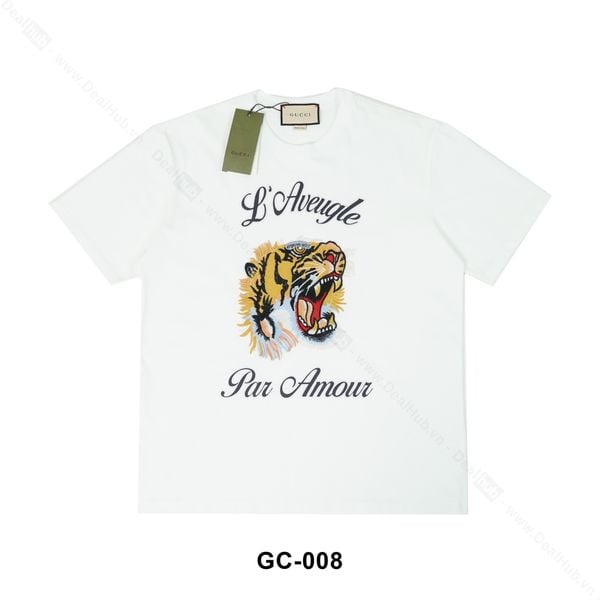  Gucci Angry Tiger T-shirt White GC008 