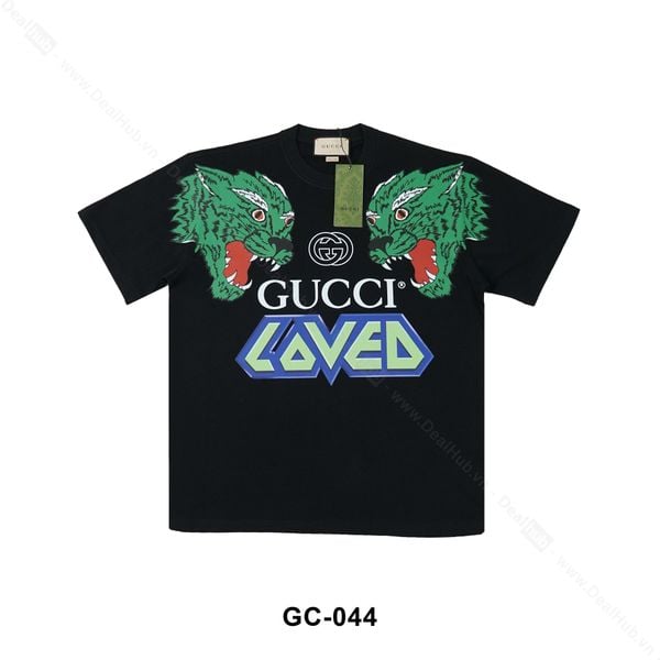  Gucci Loved Panther Logo T-shirt Black GC044 