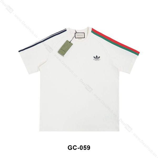  Gucci X Adidas Trefoil Print T-shirt Beige GC059 