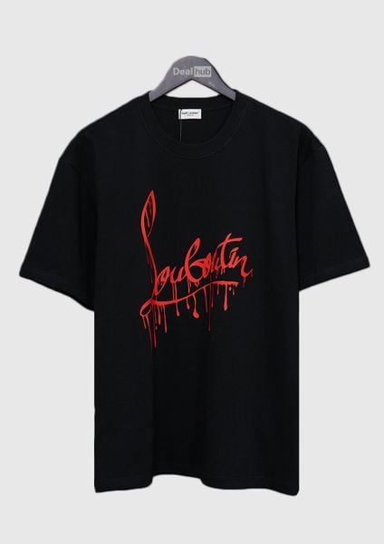  Louboutin Ink Flow T-shirt Black LOUBOUTIN003 