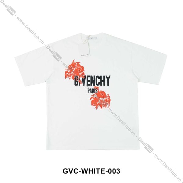  Givenchy Rose Print Tee White GVC003 