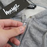  Hoodie-Zip Stussy Basic Grey STUSSY018 