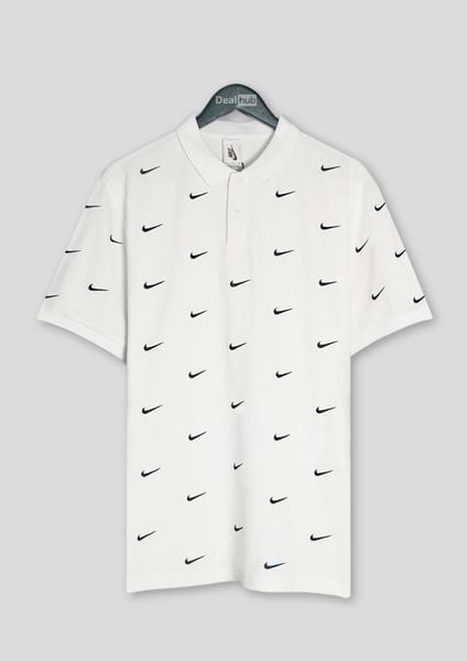  Polo Nike Full Logo (Thêu) - White 