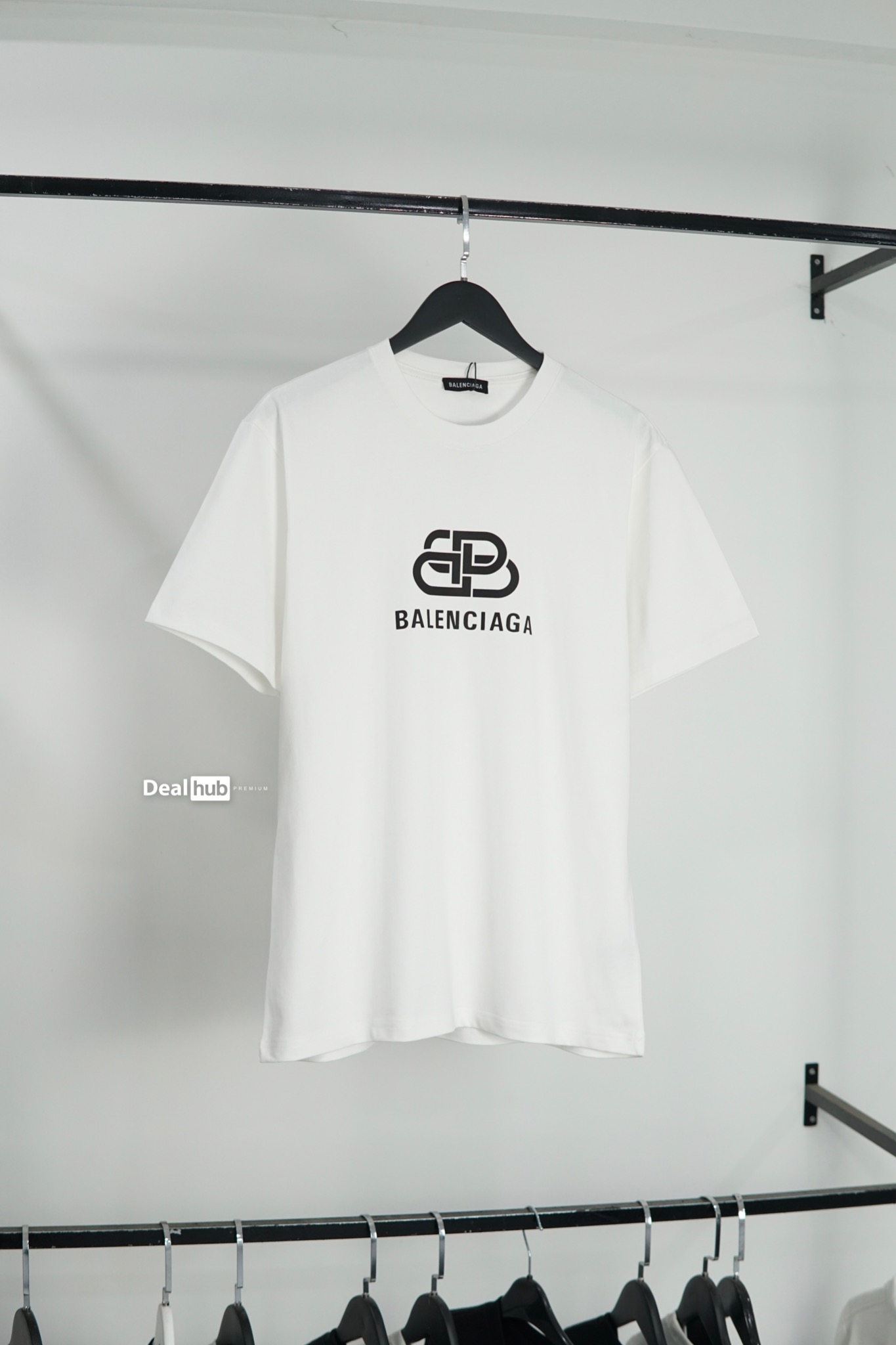 Balenciaga BB Logo Violet  Black Womens T Shirt  Olivers Archive