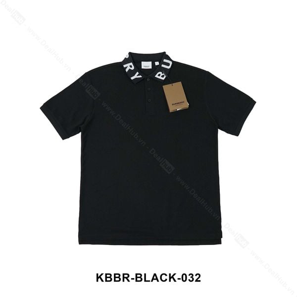  Burberry Logo Intarsia Polo Black BBR032 