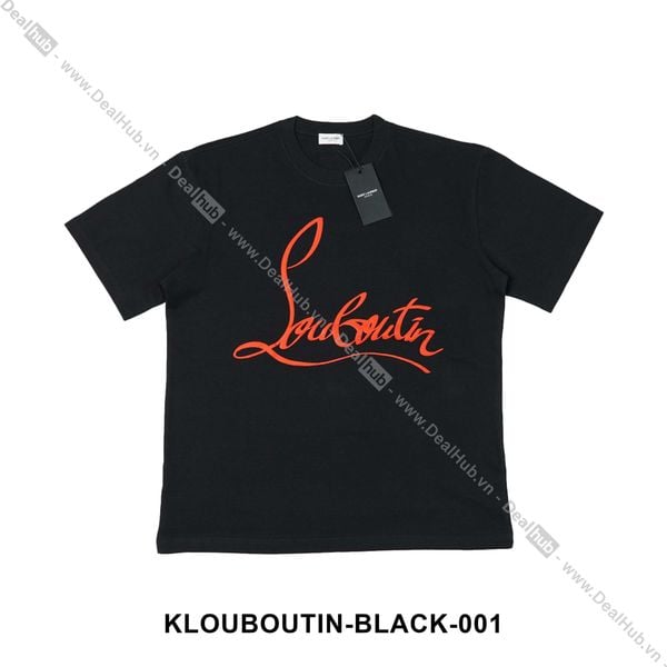  Louboutin CL Back Logo 3D T-shirt Black LOUBOUTIN001 