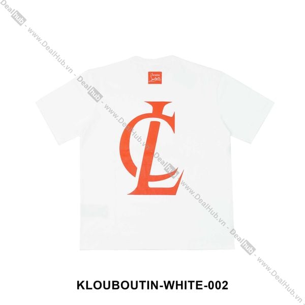  Louboutin CL Back Logo 3D T-shirt White LOUBOUTIN002 