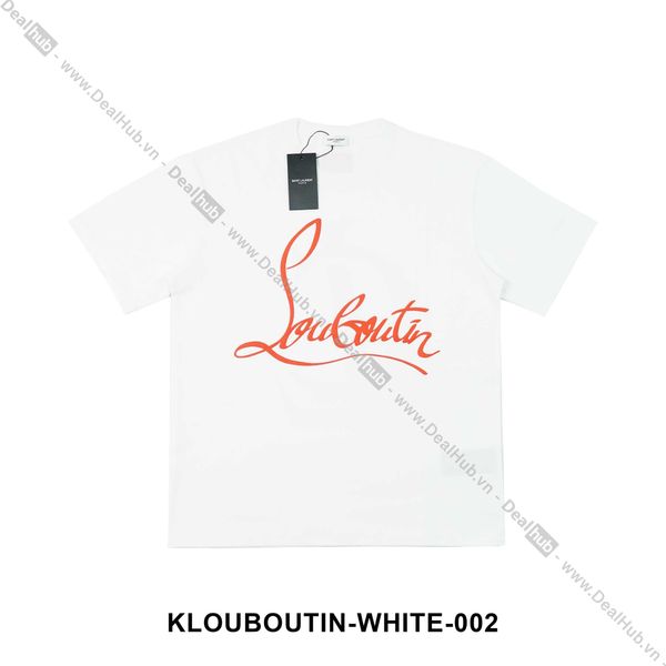  Louboutin CL Back Logo 3D T-shirt White LOUBOUTIN002 