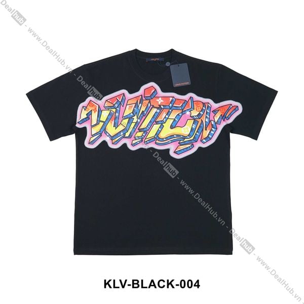  Louis Vuitton Graffiti T-Shirt Black LV004 