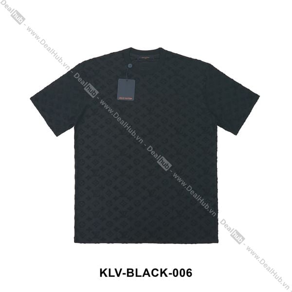  Louis Vuitton Oblique Monogram T-Shirt Black LV006 