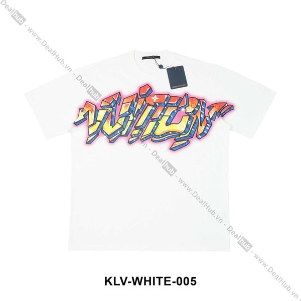  Louis Vuitton Graffiti T-Shirt White LV005 
