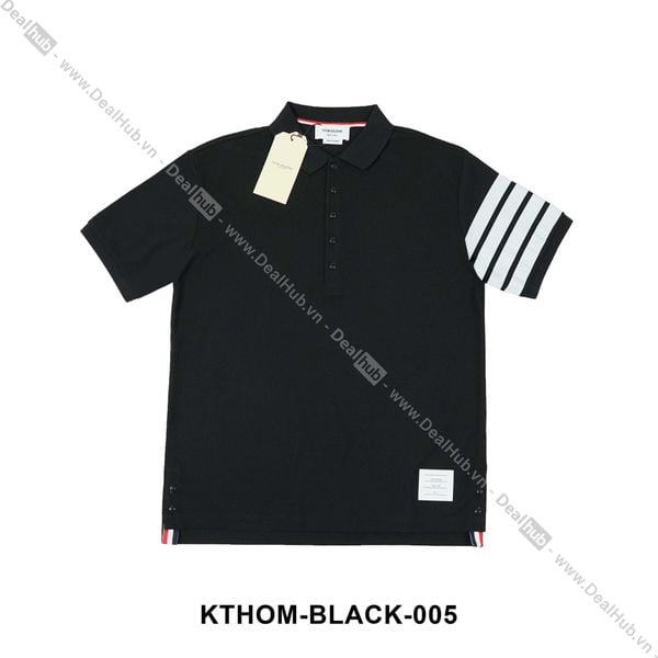  Polo Thom Browne 4-Bars Black THOM005 