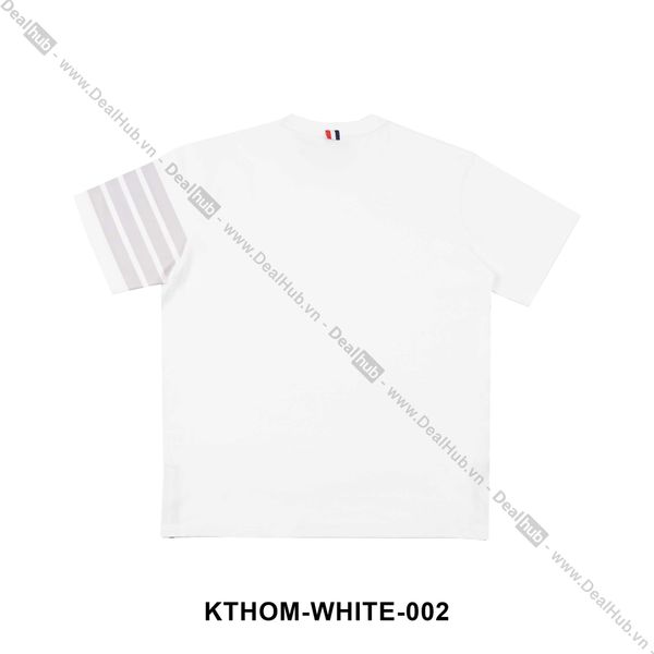  Thom Browne 4-Bar T-Shirt White THOM002 