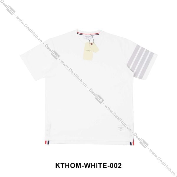  Thom Browne 4-Bar T-Shirt White THOM002 