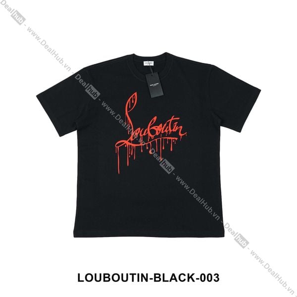  Louboutin Ink Flow T-shirt Black LOUBOUTIN003 