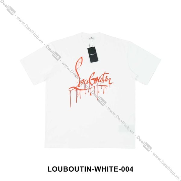  Louboutin Ink Flow T-shirt White LOUBOUTIN004 