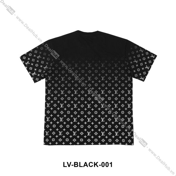  Louis Vuitton Monogram Gradient T-Shirt Black LV001 