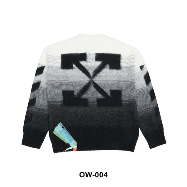  Sweater Off-White Diag Arrow Brushed Knit 
