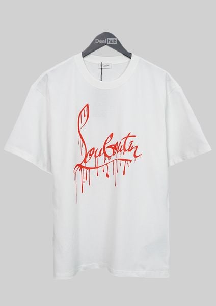  Louboutin Ink Flow T-shirt White LOUBOUTIN004 