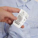  Burberry Logo Blue Striped Long Sleeve Shirt Tay Dài BBR042 