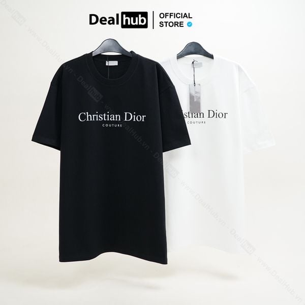  Dior Couture Relaxed Fit T-Shirt Chữ Nứt DIOR009 