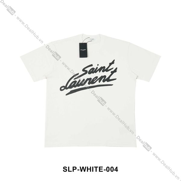  Saint Laurent Big Logo T-shirt White SLP004 