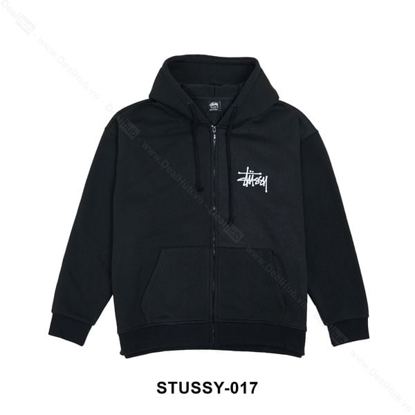  Hoodie-Zip Stussy Basic Black STUSSY017 