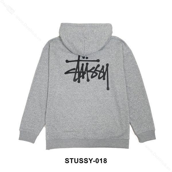  Hoodie-Zip Stussy Basic Grey STUSSY018 