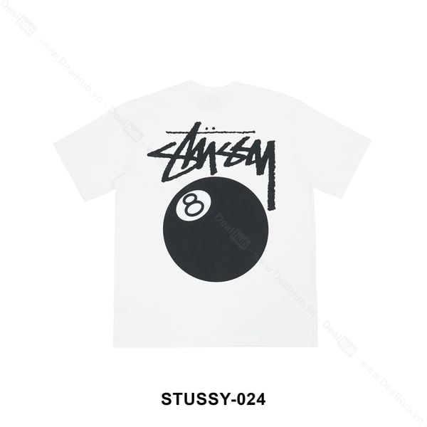  Stussy 8 Ball Pigment Dyed T-Shirt White STUSSY024 