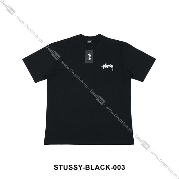  Stussy Fuzzy Dice Logo T-Shirt Black STUSSY003 