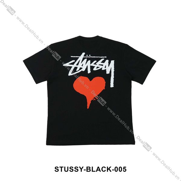  Stussy Heart T-Shirt Black STUSSY005 