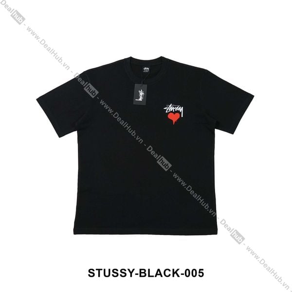  Stussy Heart T-Shirt Black STUSSY005 