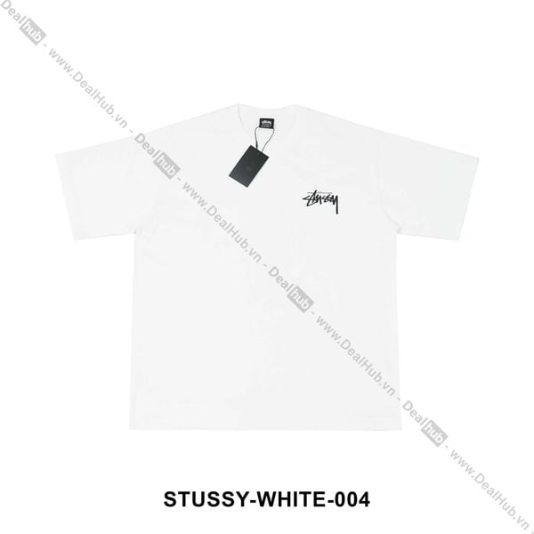  Stussy Fuzzy Dice Logo T-Shirt White STUSSY004 