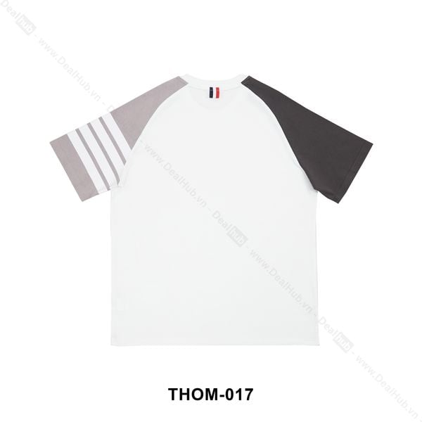  Thom Browne Raglan 4-Bar T-Shirt Grey-Beige THOM017 