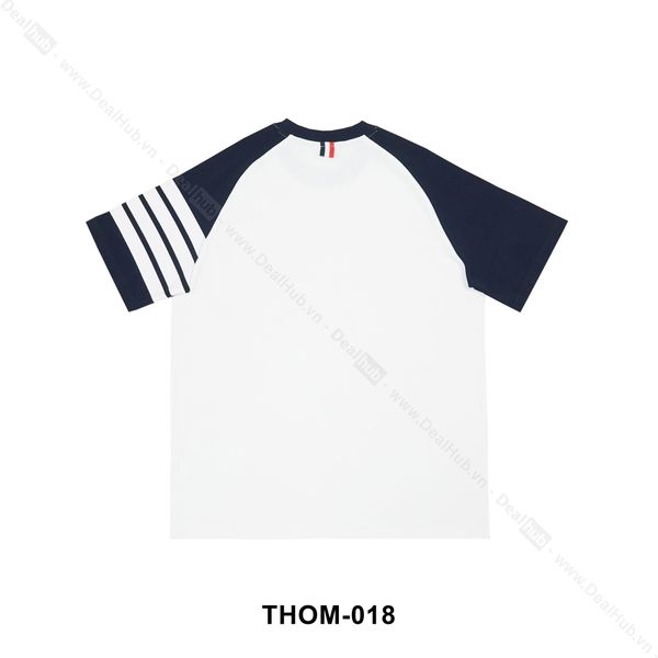  Thom Browne Raglan 4-Bar T-Shirt Navy THOM018 