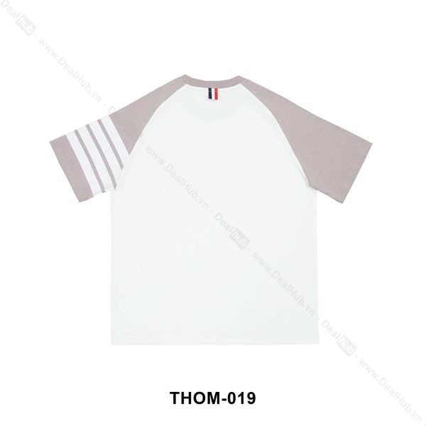  Thom Browne Raglan 4-Bar T-Shirt Beige THOM019 