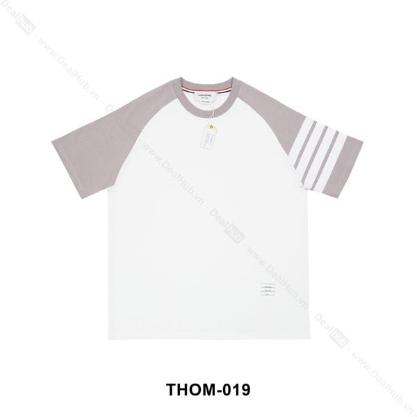  Thom Browne Raglan 4-Bar T-Shirt Beige THOM019 