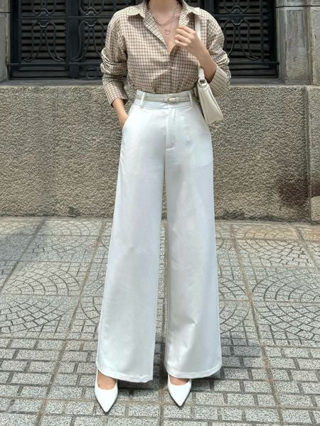 Quần suông công sở lưng cao - TK01