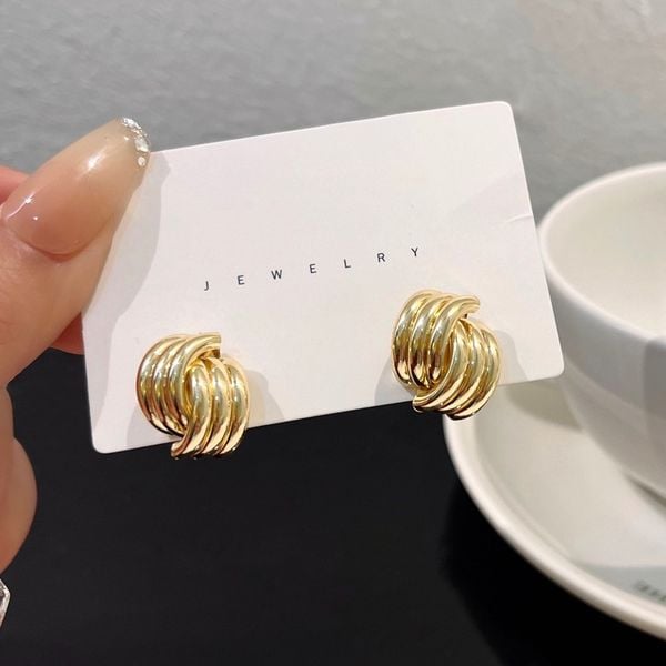  Bông tai nữ sợi xoắn-E07 