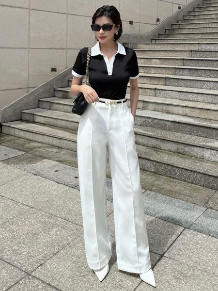 Người mẫu mặc Áo thun polo tay ngắn - A4033A