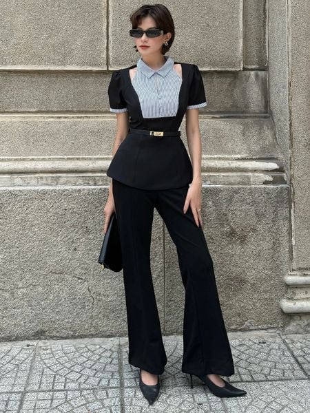 Người mẫu mặc Quần dài ống loe công sở - TK64