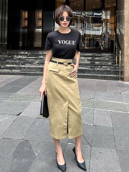  Áo thun in chữ form rộng basic-A3880A 