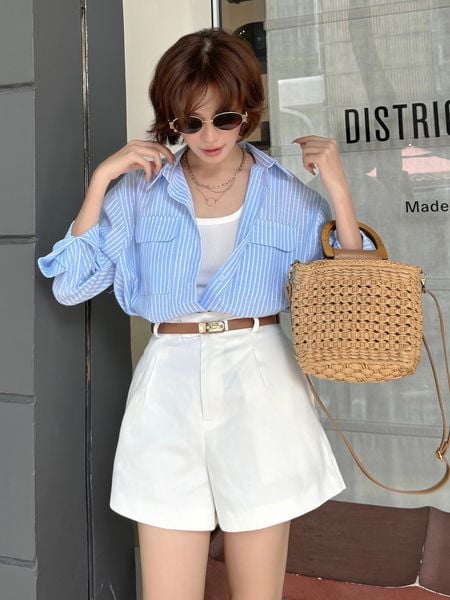 Quần short kaki lưng cao - Q3117