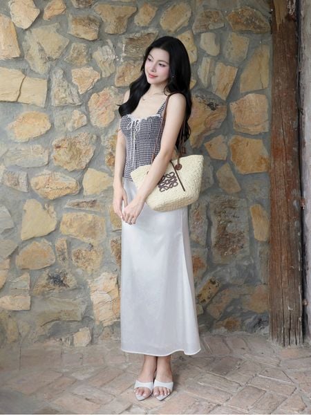 Trực diện Áo kiểu 2 dây dạo phố thắt nơ A4447T