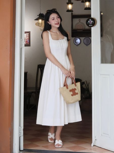 Full dáng Đầm 2 dây dài dạo phố D4400T