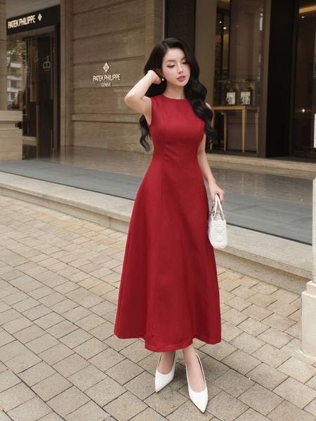 Full dáng Đầm dự tiệc dài xòe cổ tròn D4253A