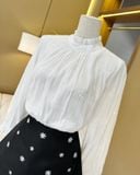  Set áo xô thêu viền bèo + quần váy ori thêu -K3357 